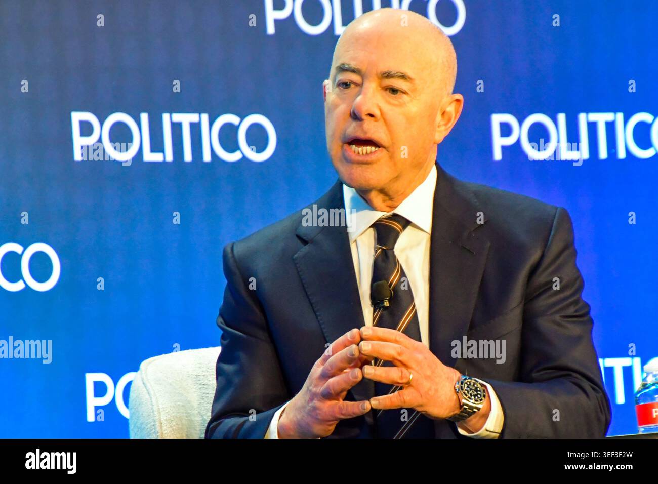 Alejandro Mayorkas at a Politico event.